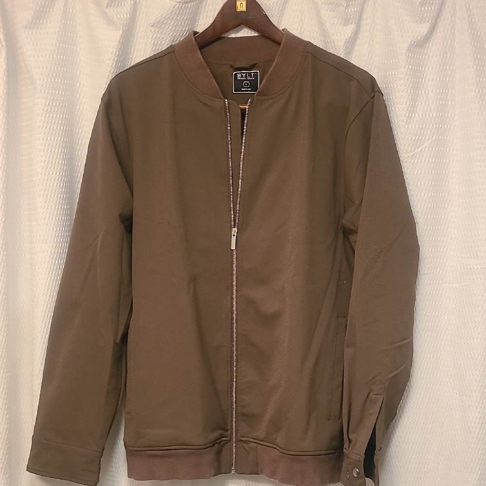 BYLT Bomber Khaki/Dark Taupe Zip-Up Jacket